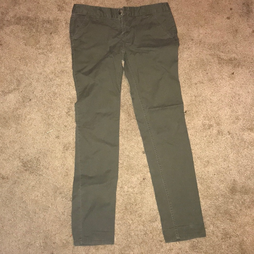 OLIVE GREEN SKINNY JEAN